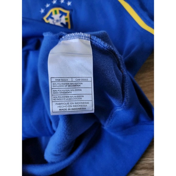 Brazil Nike Track Jacket CBF 2008-09 Blue Yelllow Soccer Football Sz X-Large Y2K - Picture 7 of 11